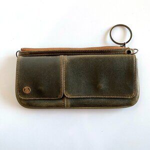Matt & Nat Wallet Vegan Leather Brown And Olive Green Wallet Clutch 9x4.5